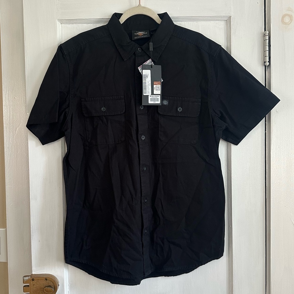 Genuine Harley-Davidson® Men's Short Sleeve Button Down Twill Shirt (96100-21VM)